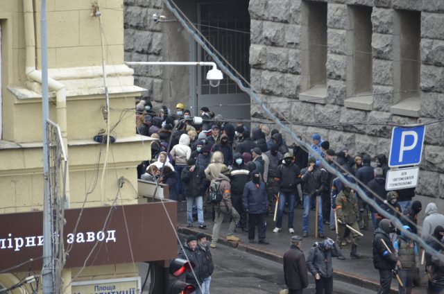 Kharkiv April 13, 2014, anti-Maidan attempts to occupy the city hall. 