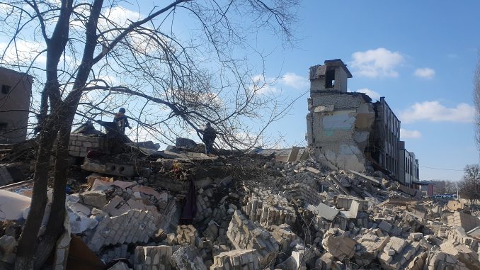 Kharkiv. School #35. Photo was taken on March 17, 2022 by Natalia Zubar